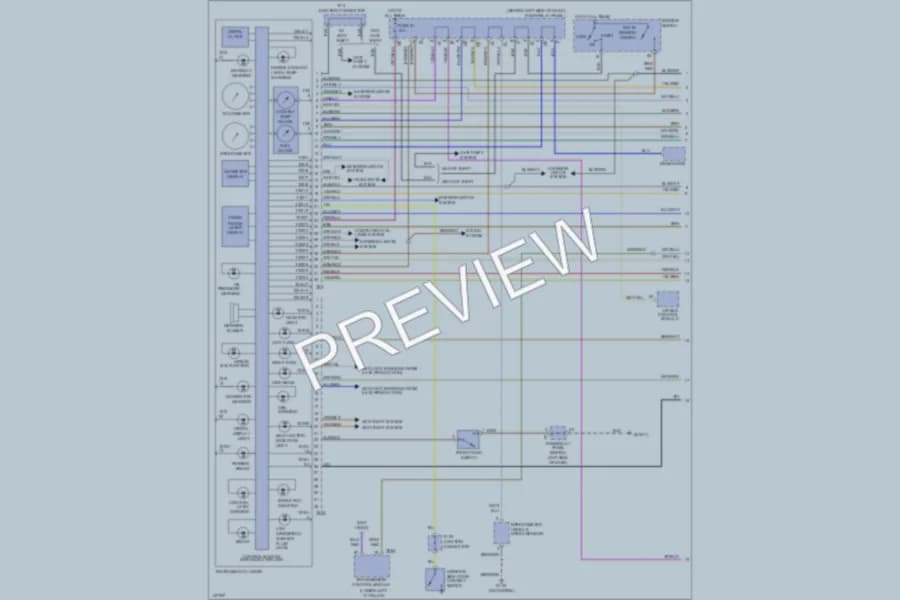 2001 Volkswagen EuroVan Instrument Cluster wiring diagram preview