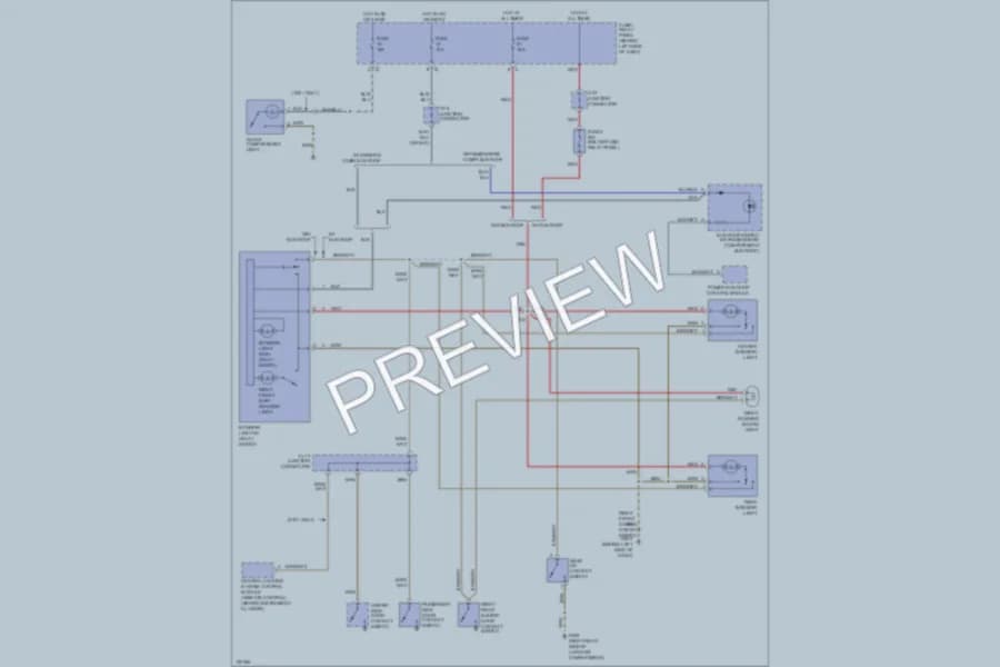 2001 Volkswagen EuroVan Interior Lights wiring diagram preview