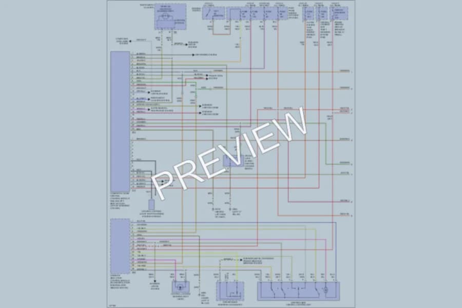 2001 Volkswagen NewBeetle Power Door Locks wiring diagram preview