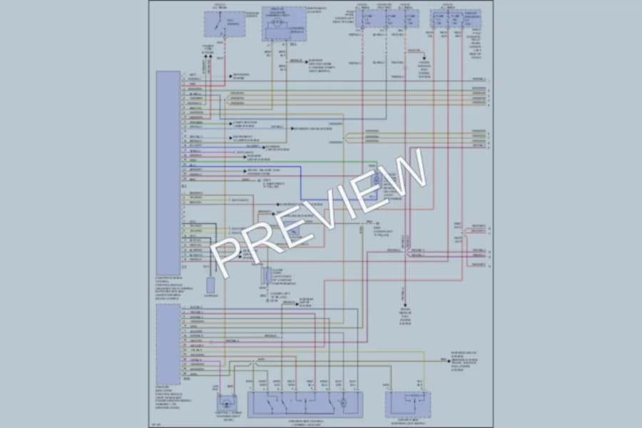 2001 Volkswagen Passat Power Door Locks wiring diagram preview