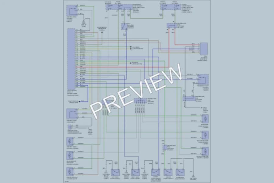 2001 Volvo S40 Power Door Locks wiring diagram preview