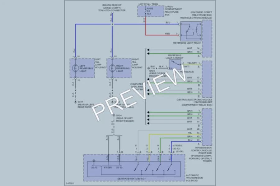 2001 Volvo S80 Exterior Lights wiring diagram preview