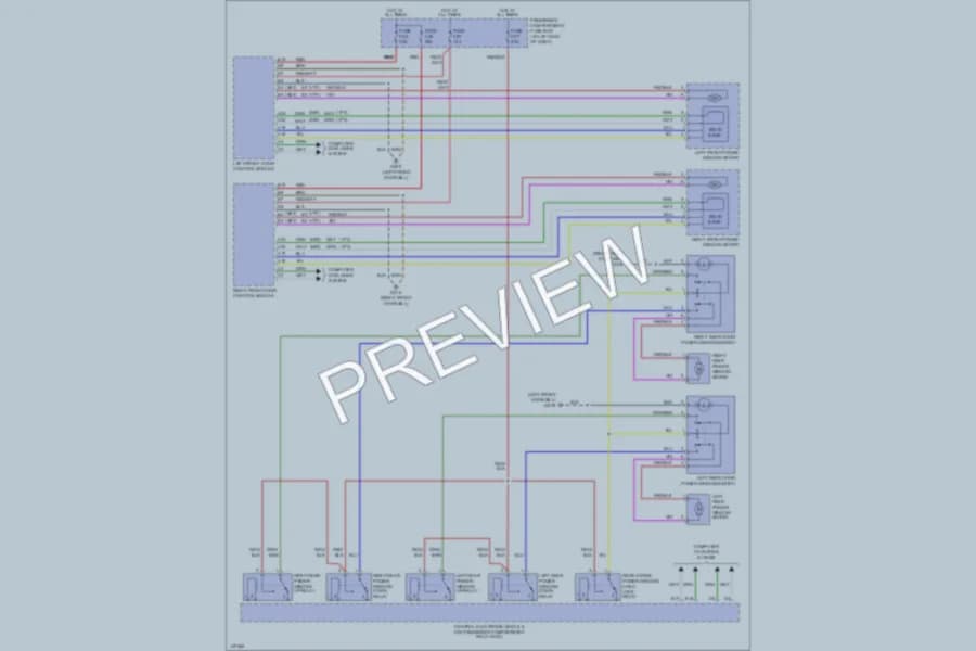 2001 Volvo S80 Power Windows wiring diagram preview