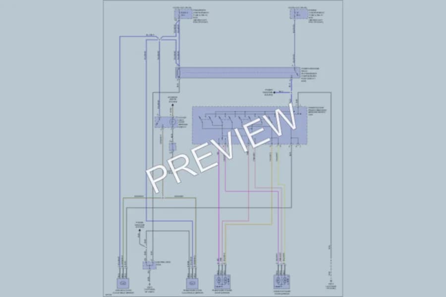2001 Volvo V40 Power Mirrors wiring diagram preview