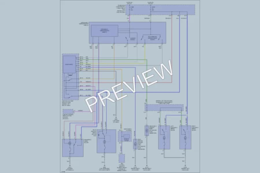 2001 Volvo V40 Wiper Washer wiring diagram preview