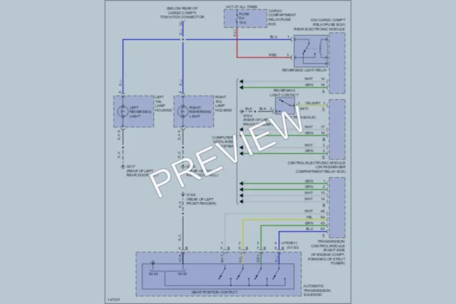 2001 Volvo V70 Exterior Lights wiring diagram preview