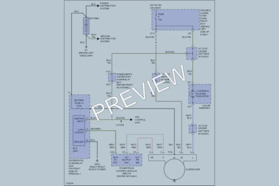 2002 Acura 32CL Starting Charging wiring diagram preview