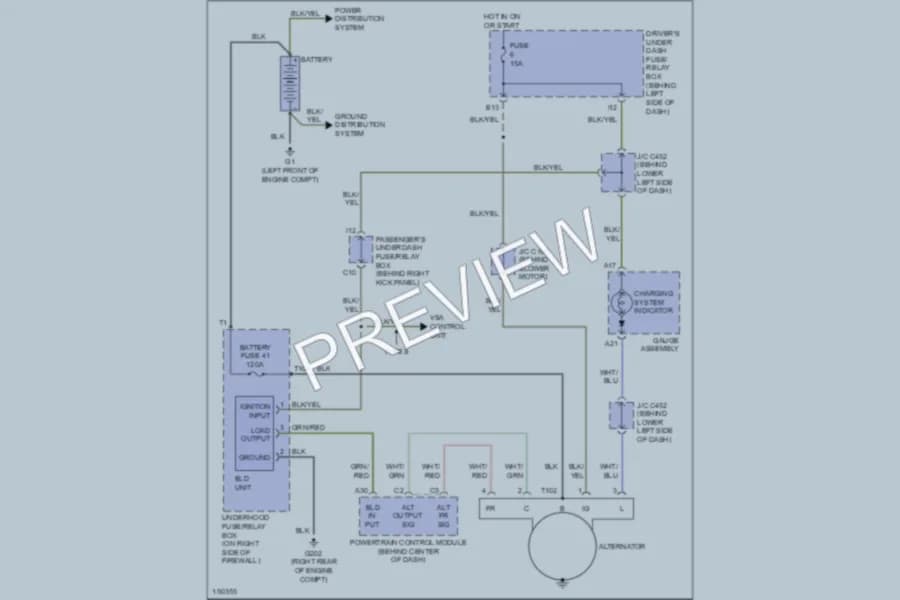 2002 Acura 32TL Starting Charging wiring diagram preview