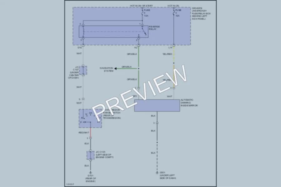 2002 Acura MDX Power Mirrors wiring diagram preview