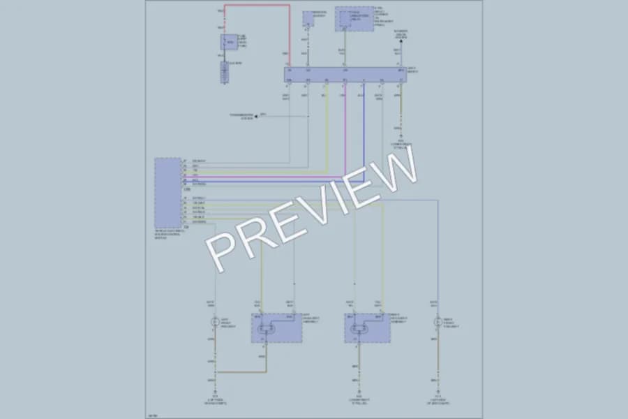 2002 Audi A4 Headlights wiring diagram preview