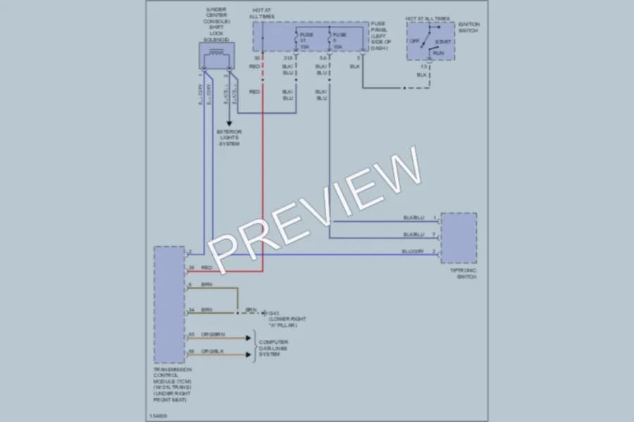 2002 Audi S6 Shift Interlock wiring diagram preview