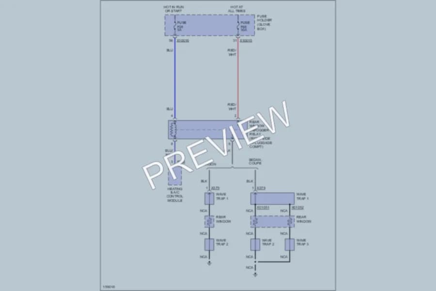 2002 BMW 330xi Defoggers wiring diagram preview