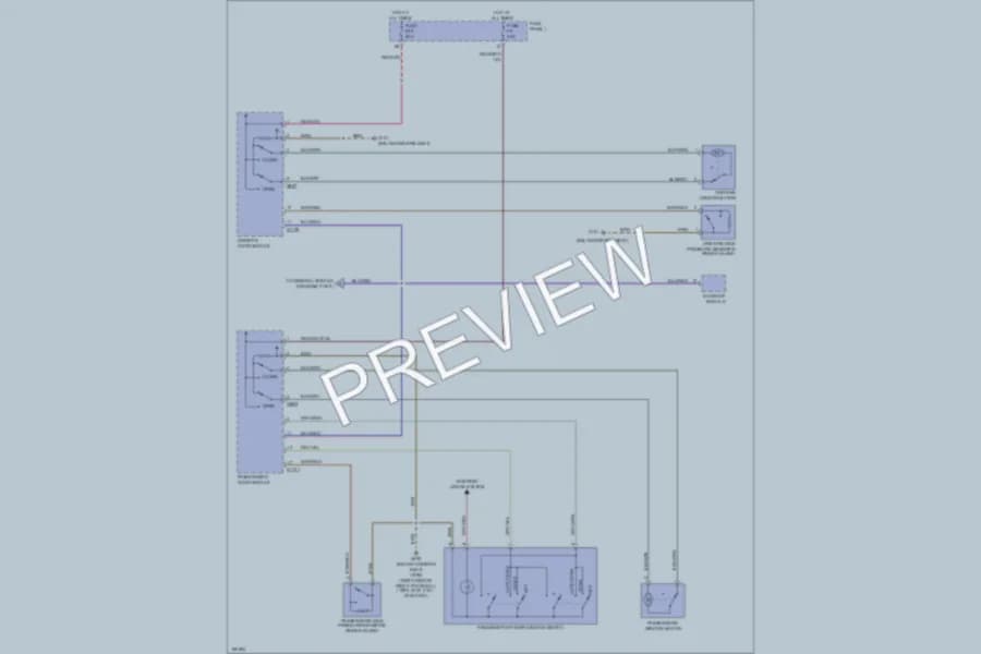 2002 BMW 525i Power Windows wiring diagram preview