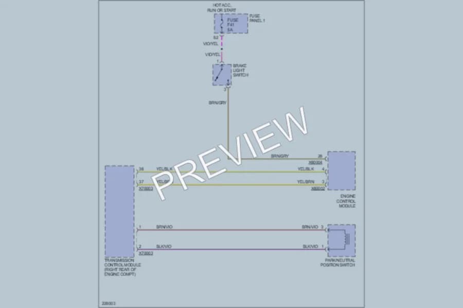 2002 BMW 530i Shift Interlock wiring diagram preview