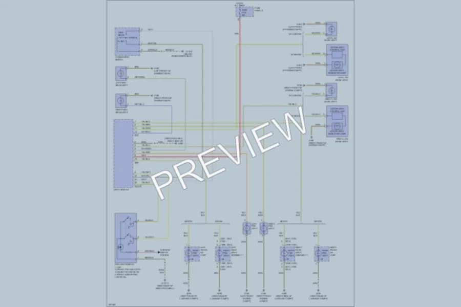 2002 BMW 540i Headlights wiring diagram preview