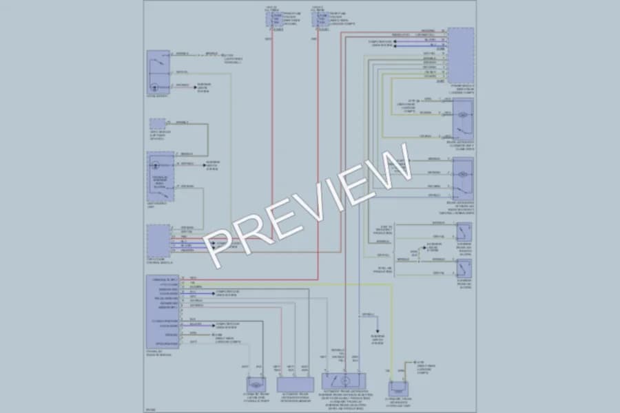 2002 BMW 745i Trunk Tailgate Fuel Door wiring diagram preview