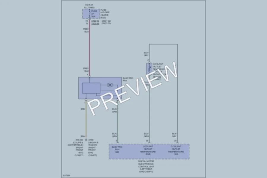 2002 BMW M3 Cooling Fan wiring diagram preview