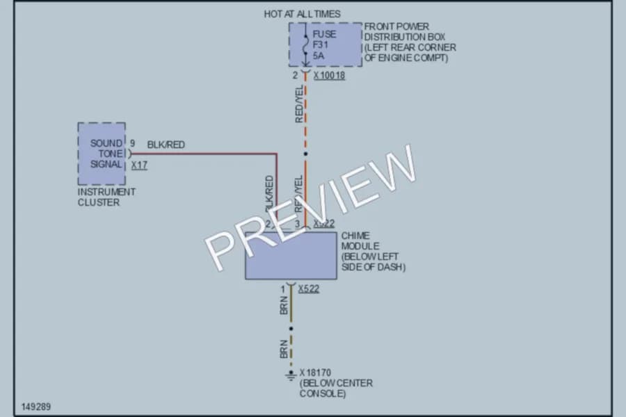 2002 BMW MCoupe Warning Systems wiring diagram preview
