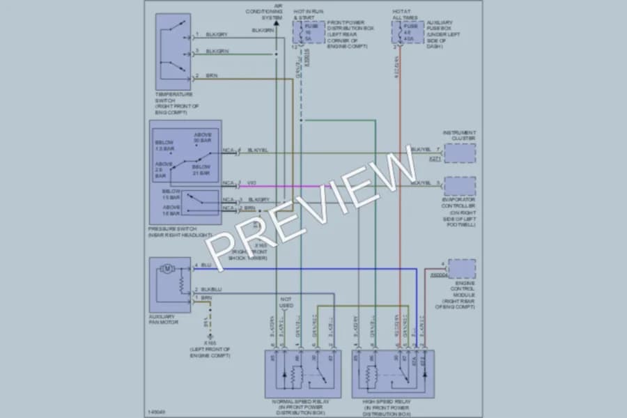 2002 BMW MRoadster Cooling Fan wiring diagram preview