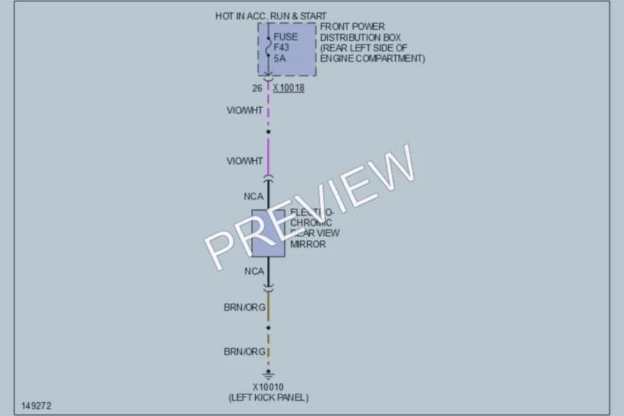 2002 BMW MRoadster Power Mirrors wiring diagram preview