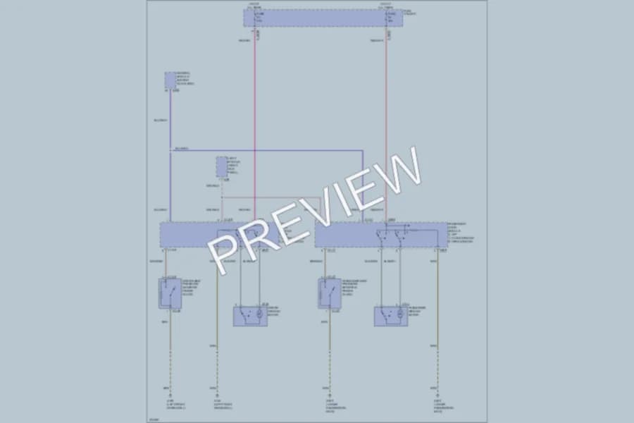 2002 BMW X5 Power Windows wiring diagram preview