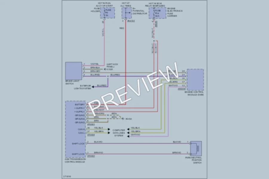 2002 BMW X5 Shift Interlock wiring diagram preview