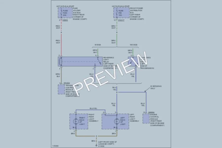 2002 BMW Z3 Exterior Lights wiring diagram preview