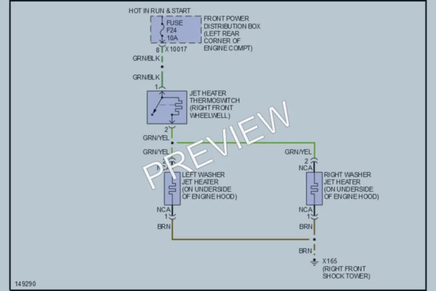2002 BMW Z3 Wiper Washer wiring diagram preview