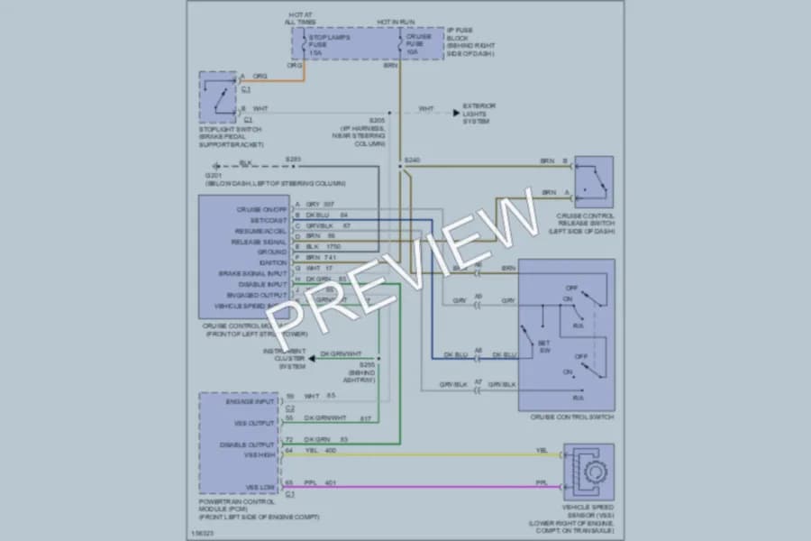 2002 Buick Century Cruise Control wiring diagram preview