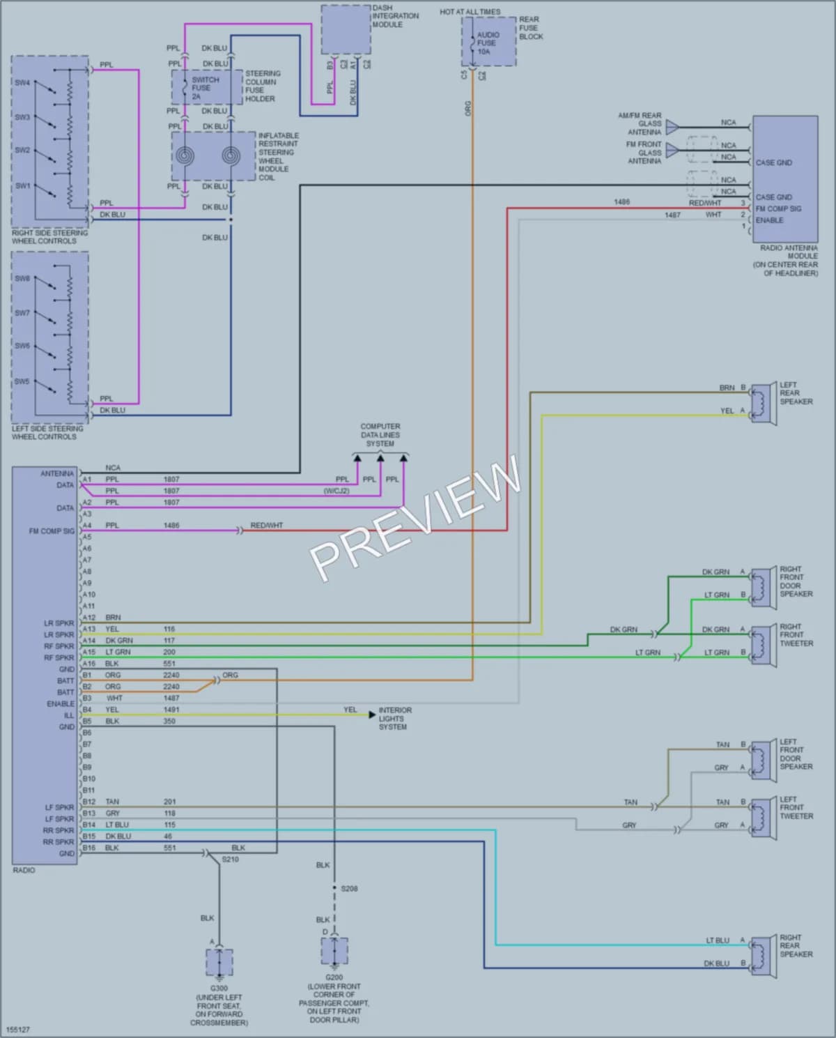 2002 Buick LeSabre Radio wiring diagram preview