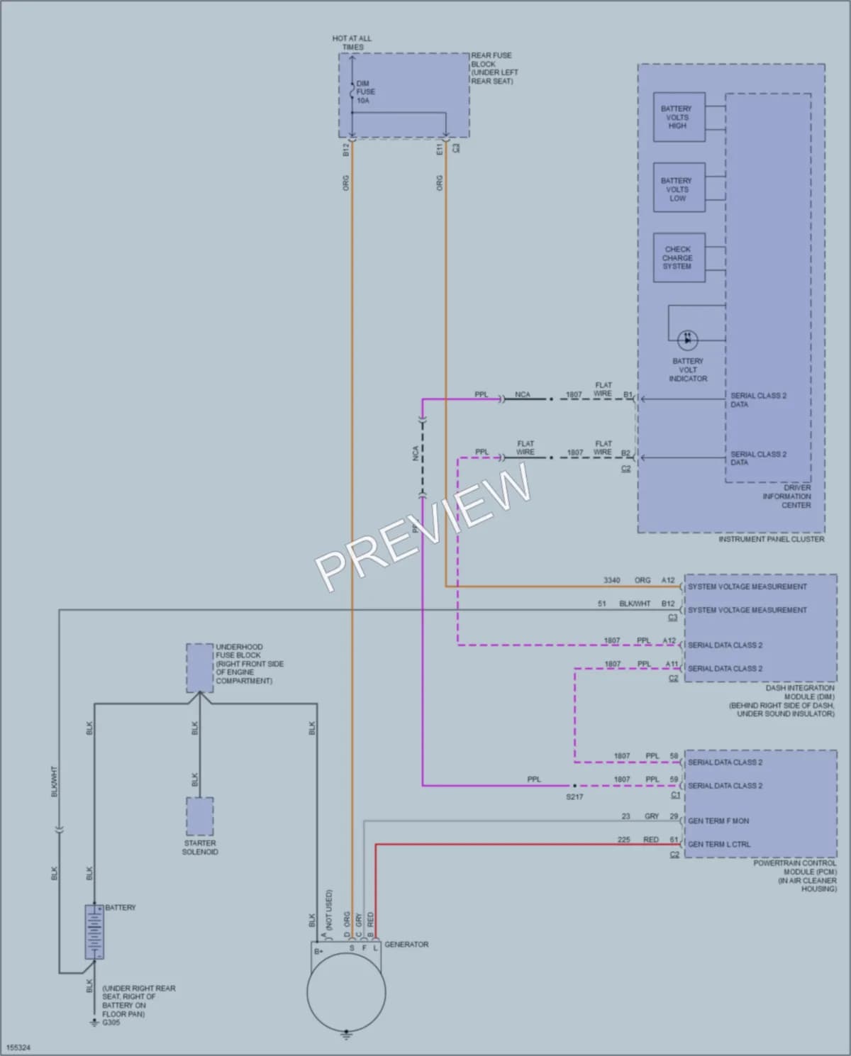 2002 Buick LeSabre Starting Charging wiring diagram preview