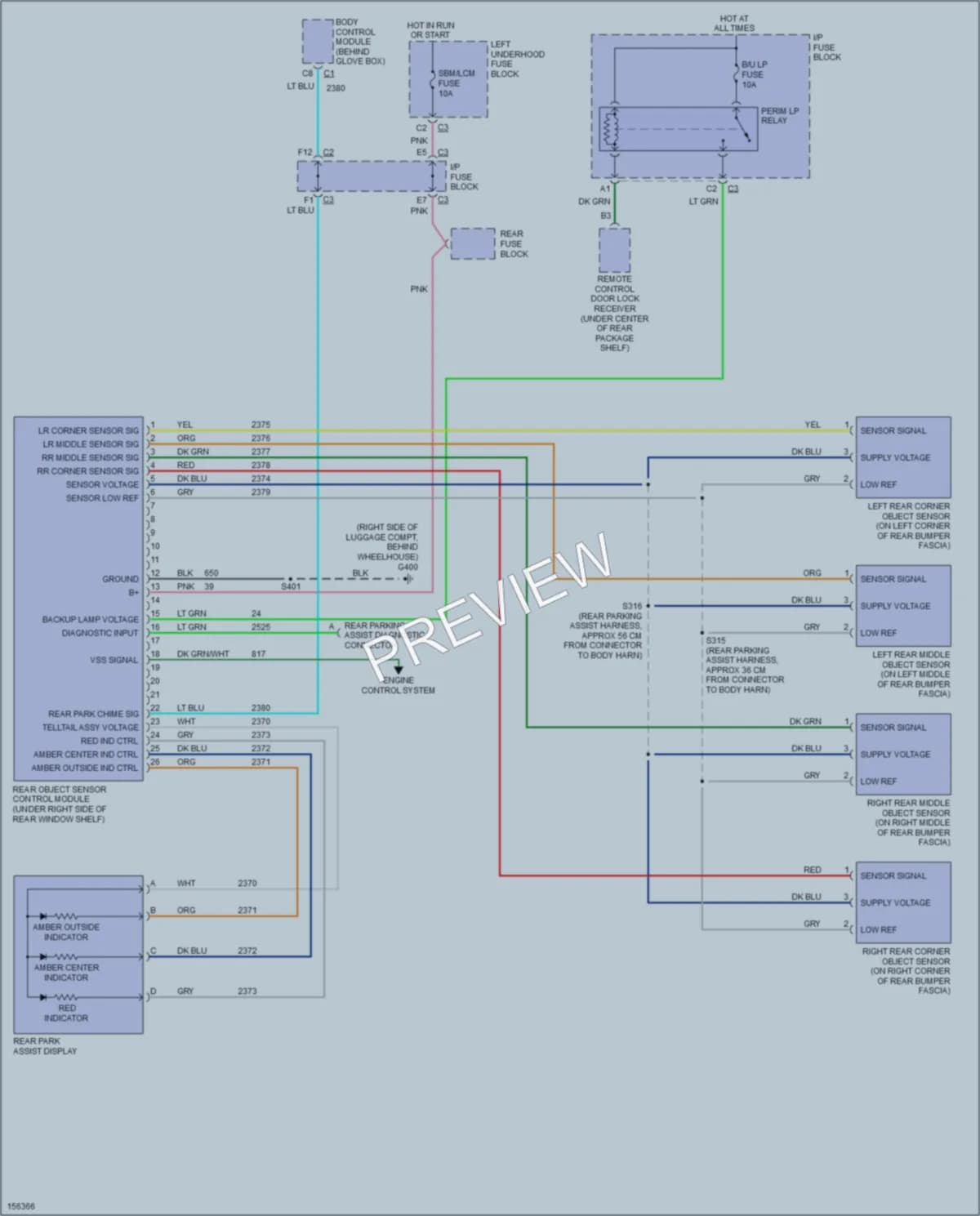 2002 Buick ParkAvenue Navigation wiring diagram preview