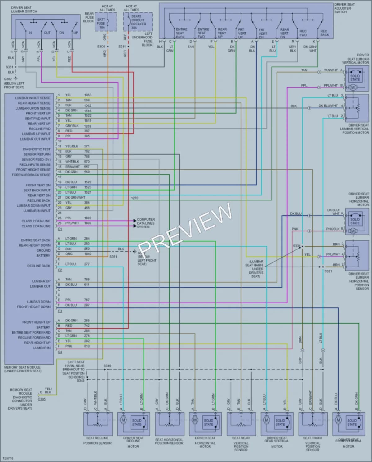 2002 Cadillac Eldorado Memory Systems wiring diagram preview