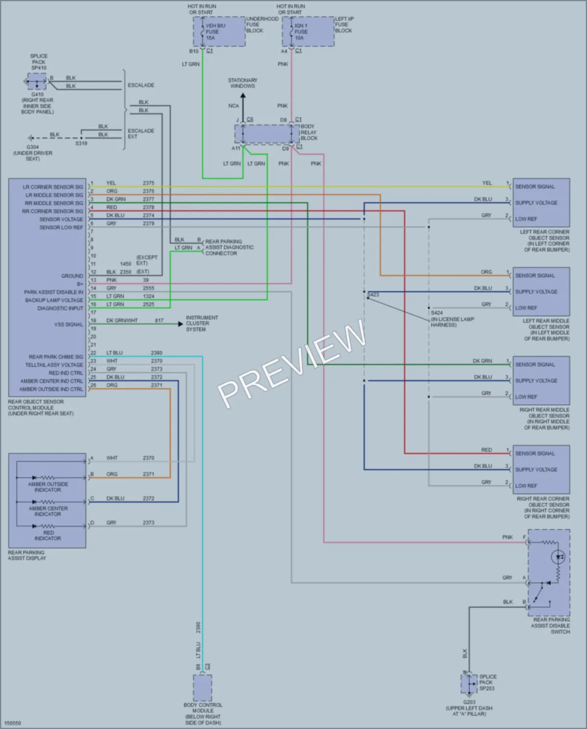 2002 Cadillac EscaladeEXT Navigation wiring diagram preview