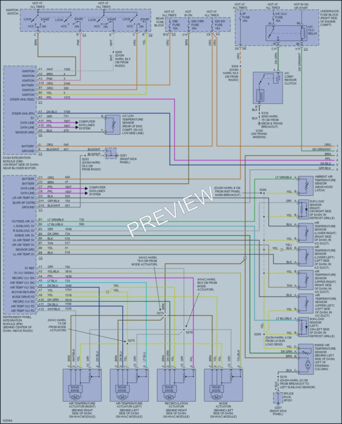 2002 Cadillac Seville Air Conditioning wiring diagram preview