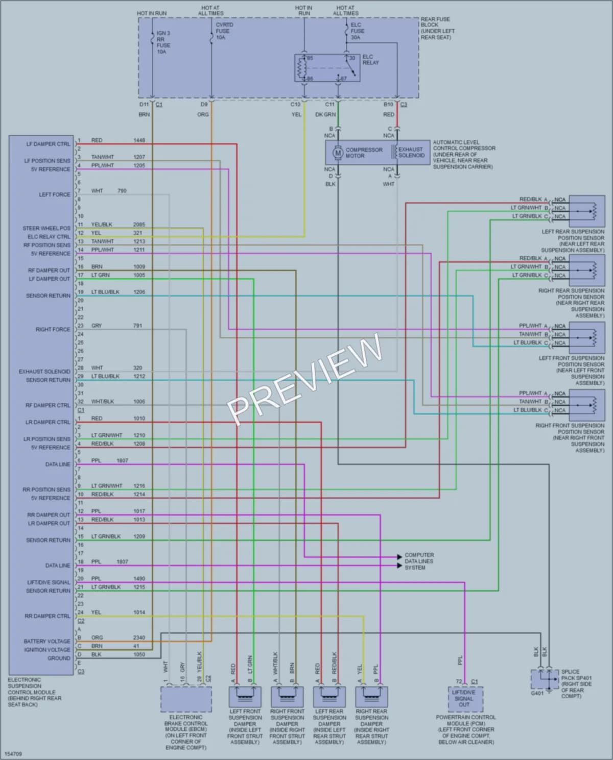 2002 Cadillac Seville Electronic Suspension wiring diagram preview