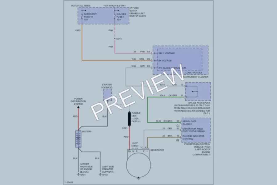 2002 Chevrolet Astro Starting Charging wiring diagram preview