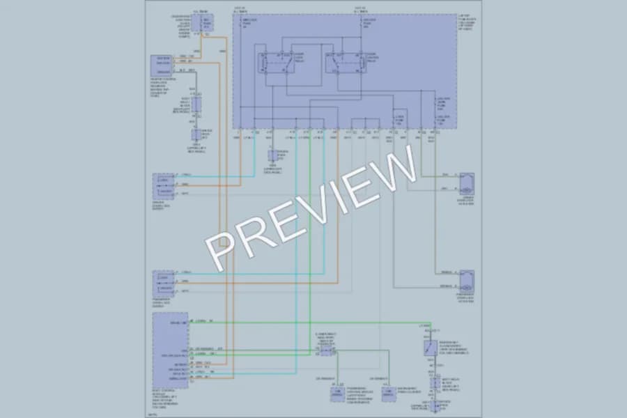 2002 Chevrolet 1500 Hd Power Door Locks wiring diagram preview with protected circuit layout