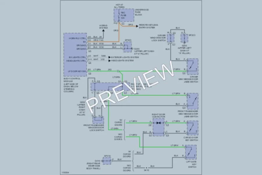 2002 Chevrolet C1500Suburban Anti Theft wiring diagram preview