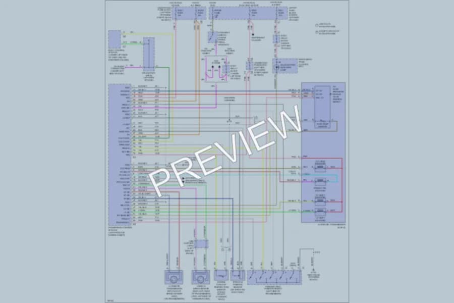 2002 Chevrolet C2500 Transmission wiring diagram preview with protected circuit layout