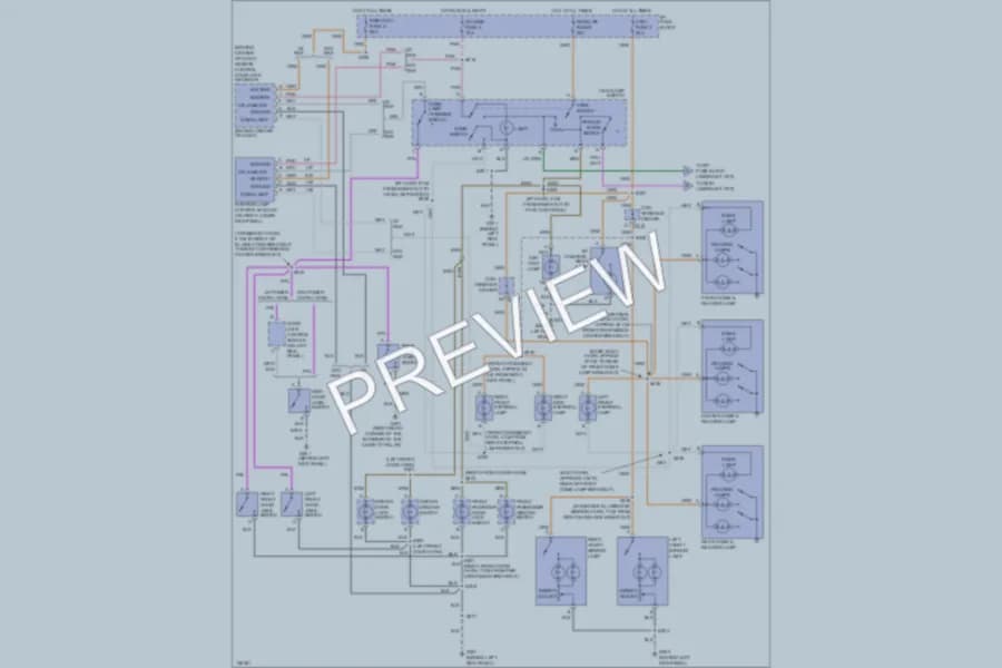 2002 Chevrolet G3500 Interior Lights wiring diagram preview with protected circuit layout