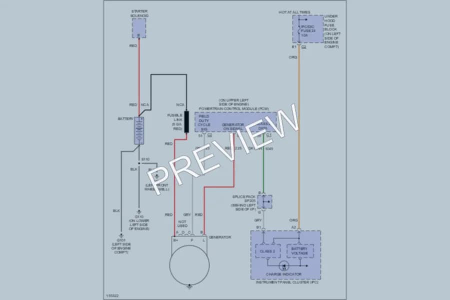 2002 Chevrolet TrailBlazerEXT Starting Charging wiring diagram preview