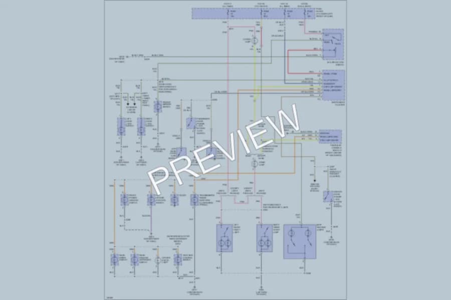 2002 Chrysler PTCruiser Interior Lights wiring diagram preview