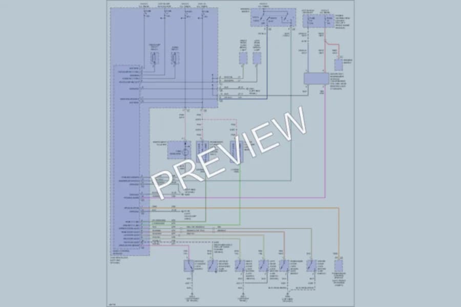 2002 Chrysler 2D Convertible Anti Theft wiring diagram preview with protected circuit layout