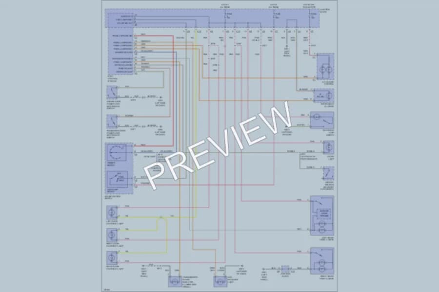 2002 Chrysler 2D Convertible Interior Lights wiring diagram preview with protected circuit layout