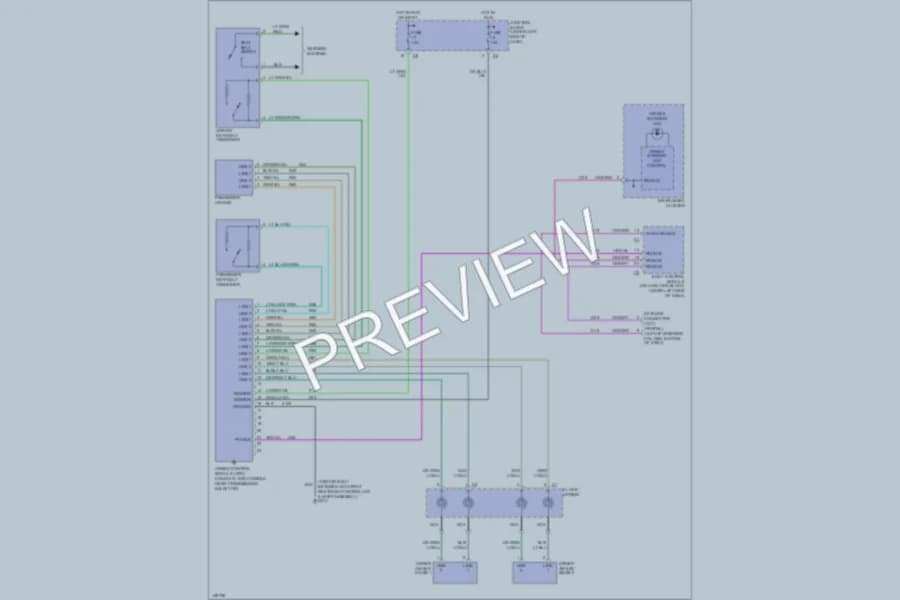 2002 Chrysler 2D Convertible Supplemental Restraints wiring diagram preview with protected circuit layout