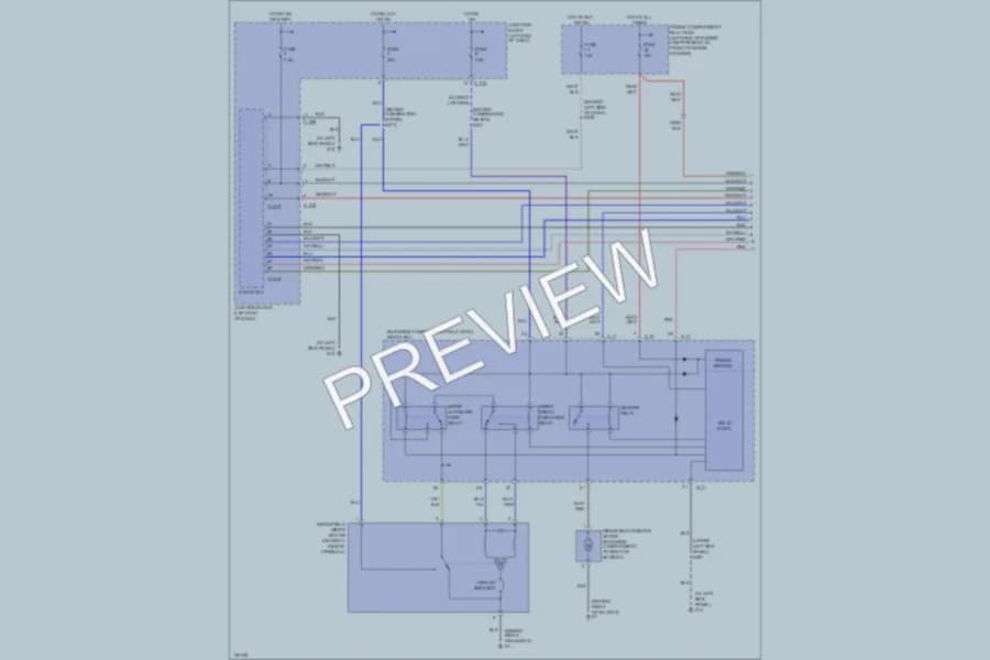 2002 Chrysler 2D Coupe Wiper Washer wiring diagram preview with protected circuit layout