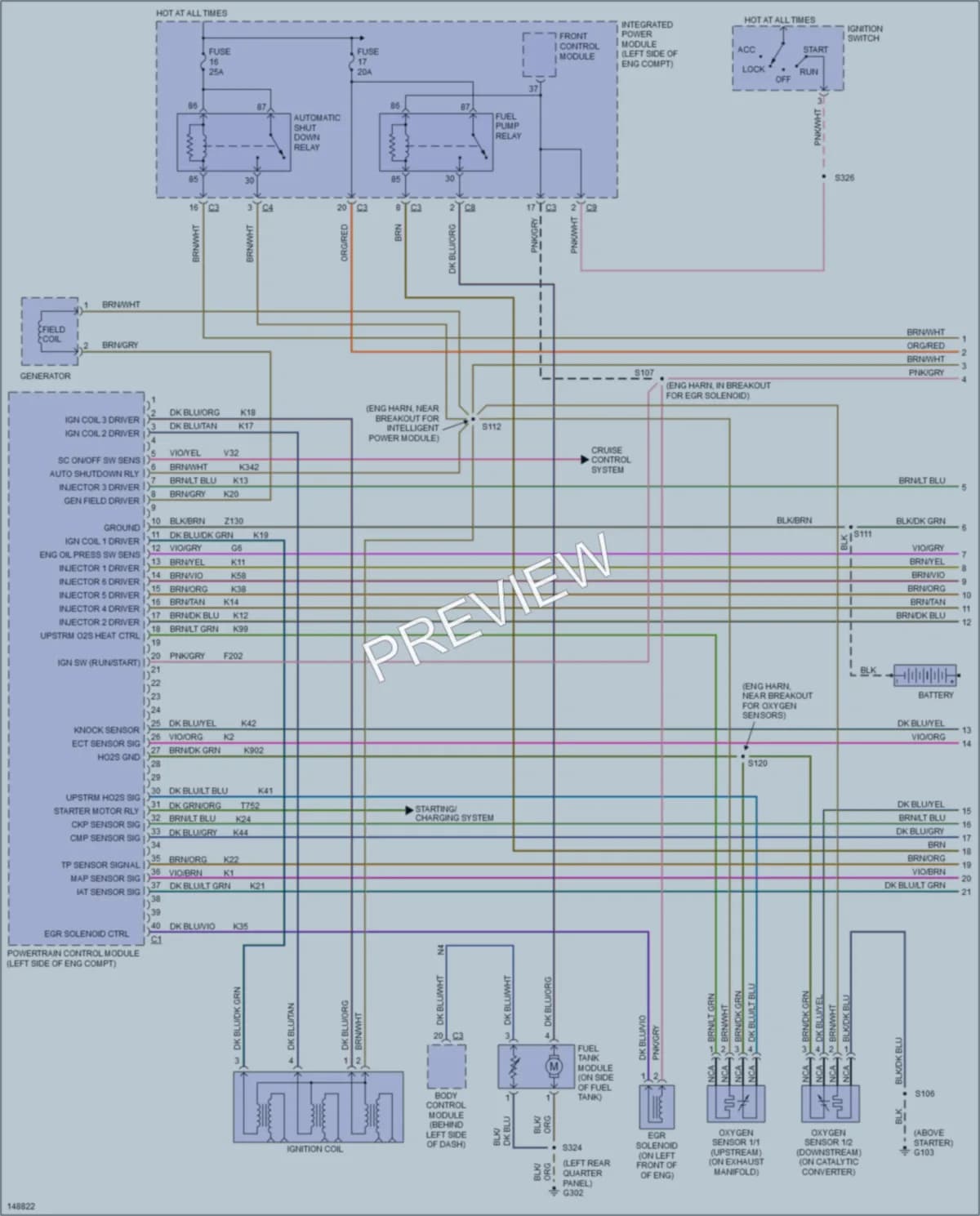 2002 Chrysler TownCountry Engine Performance wiring diagram preview