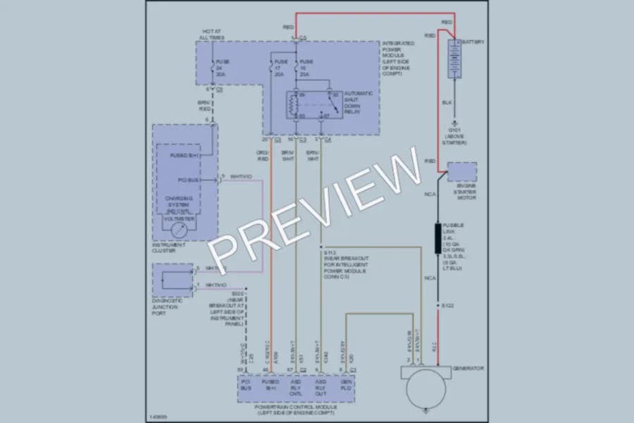 2002 Chrysler Voyager Starting Charging wiring diagram preview