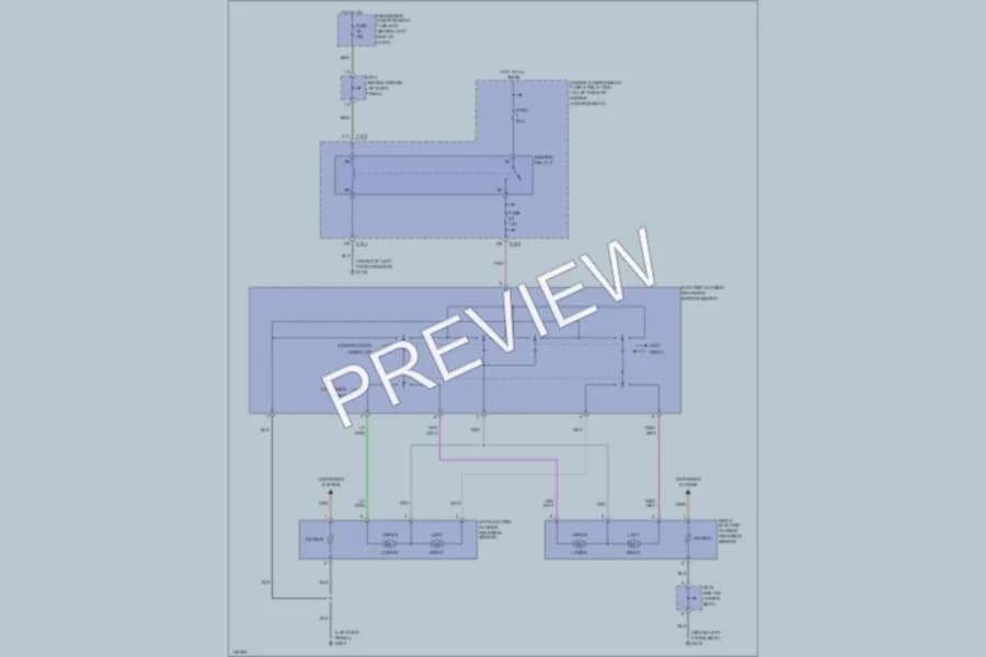 2002 Daewoo Nubira Power Mirrors wiring diagram preview